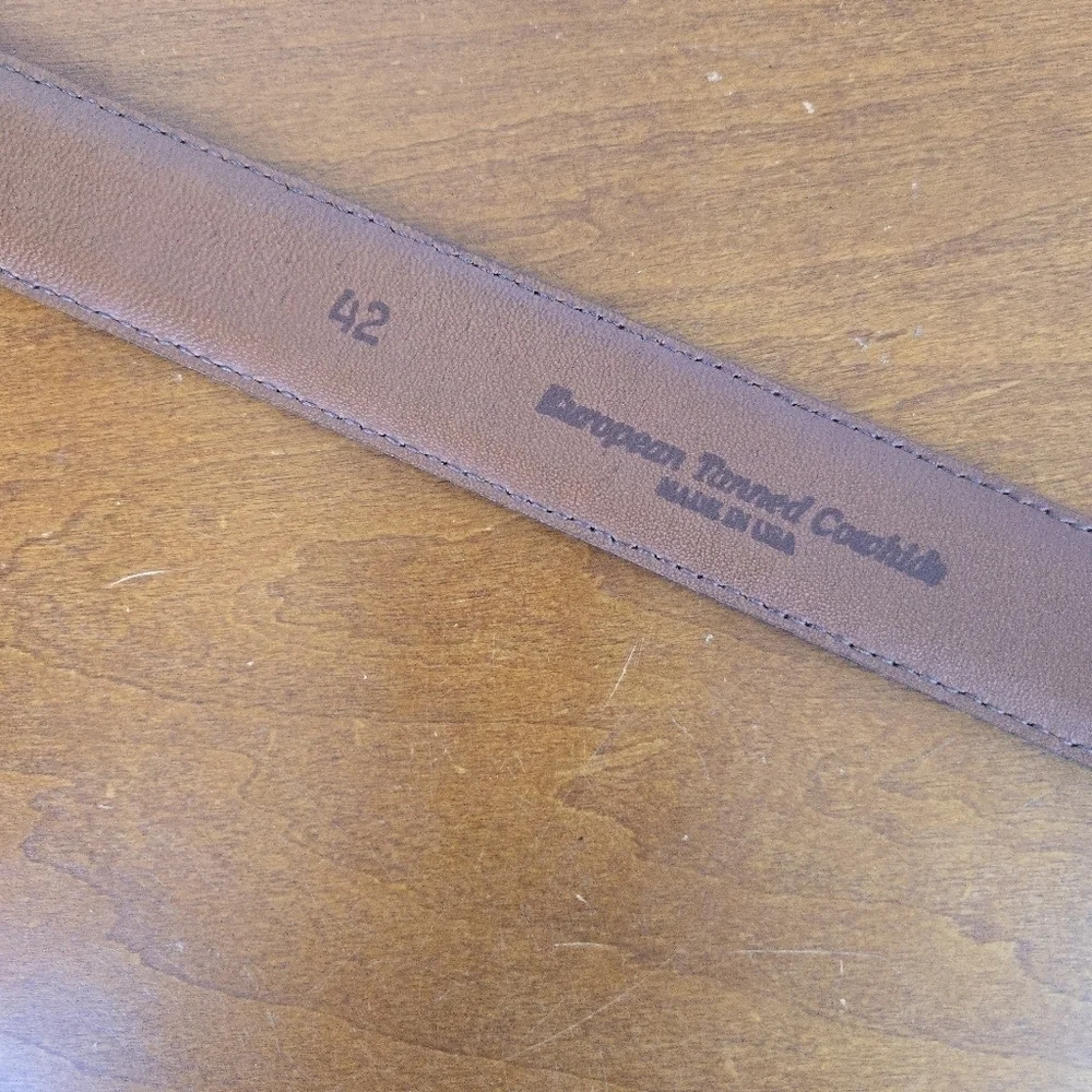 Johnston & Murphy European Tanned Cowhide Belt
